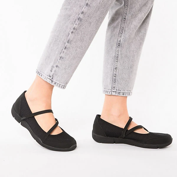 Skechers Be-lux Airy Winds Riemchenballerinas - Schwarz 4 Skechers Be-lux Airy Winds Riemchenballerinas - Schwarz - Image 2