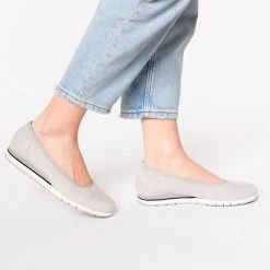 Gabor Komfort-Ballerinas - Hellgrau -Pretty Ballerinas-Shop 17965389 02