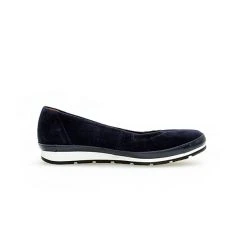 Gabor Comfort Sportliche Ballerinas Rauleder Blau Sportliche Ballerinas - Blau -Pretty Ballerinas-Shop 18937976 03