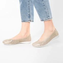 Paul Vesterbro Casual Leder Komfort-Ballerinas - Gold -Pretty Ballerinas-Shop 22173318 02