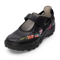Vitaform Sportliche Damen Ballerina - Sommerschuhe Damen Geschlossen - Freizeitschuhe Damen Aus Leder - Lederschuhe Damen Klettverschluss Damen Ballerina Leder
