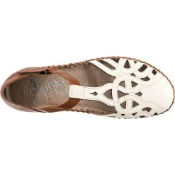 Rieker Riemchenballerinas - Braun/weiß -Pretty Ballerinas-Shop 23024232 06