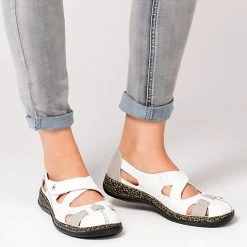 Rieker Komfort-Ballerinas - Weiß-kombi -Pretty Ballerinas-Shop 2709752 09